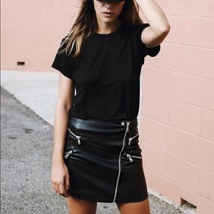 Vegan Leather Skirt